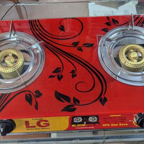 গ্লাস  ডাবল  গ্যাস স্টোভSA-203-LG Glass Top Double BK GAS STOVE
