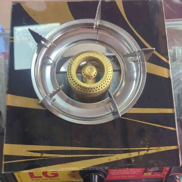 গ্লাস সিঙ্গেল  গ্যাস স্টোভ SA-102-LG Glass Top  BK GAS STOVE
