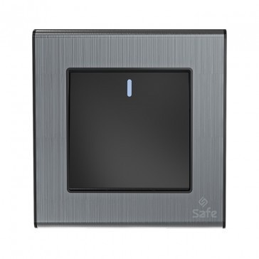 SB1GS1-SAFE 1 GANG SWITCH-1 WAY (BLACK DIAMOND)