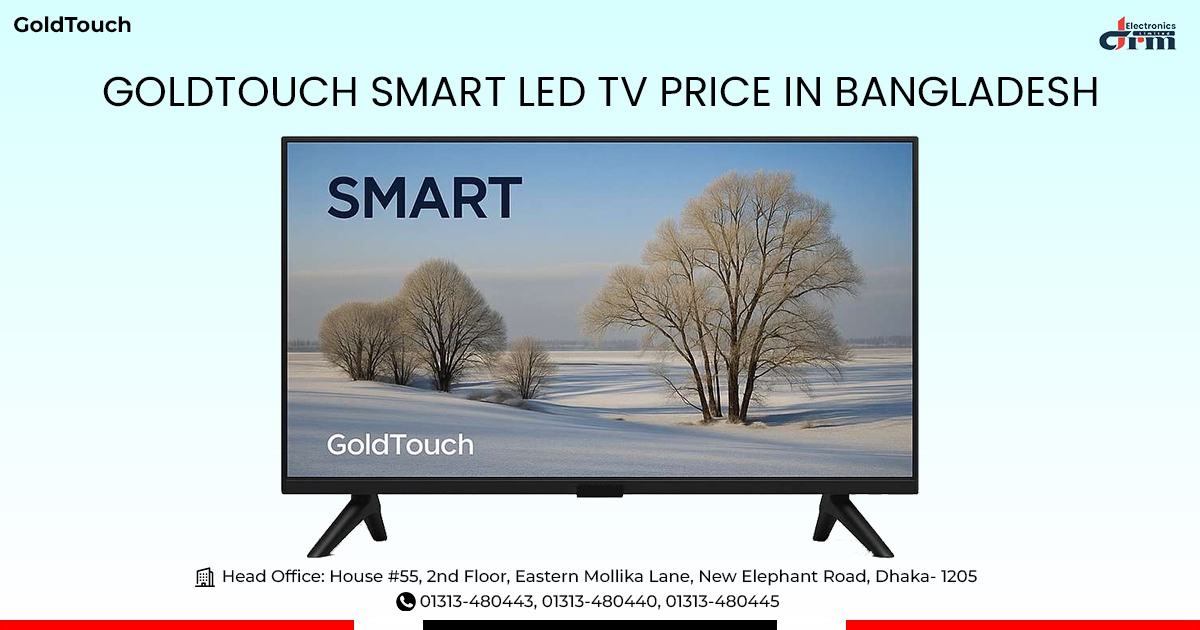 goldtouch smart led tv price in Bangladesh 24" SMART LED TV FRAMELESS GOLD TOUCH-MODEL-24DQ5S - Image 1