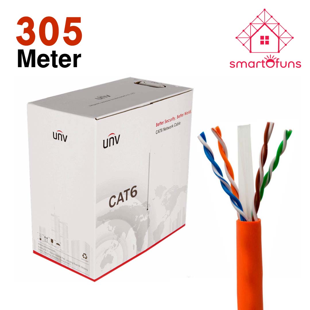 Uniview CAB-LC3100B-CCA-IN 305 Meter UTP CAT6 Cable CAT-6 CABLE UNIVEW CCA WHITE 23AWG - Image 1