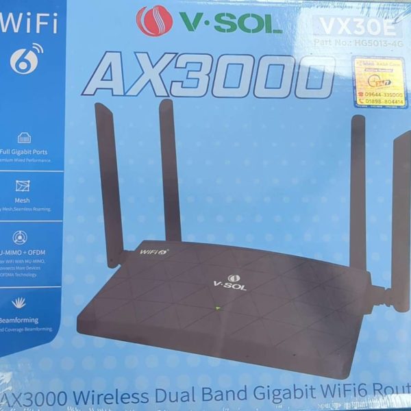 VX30E AX3000 Wireless dul Band Gigabit Wifi6 Router